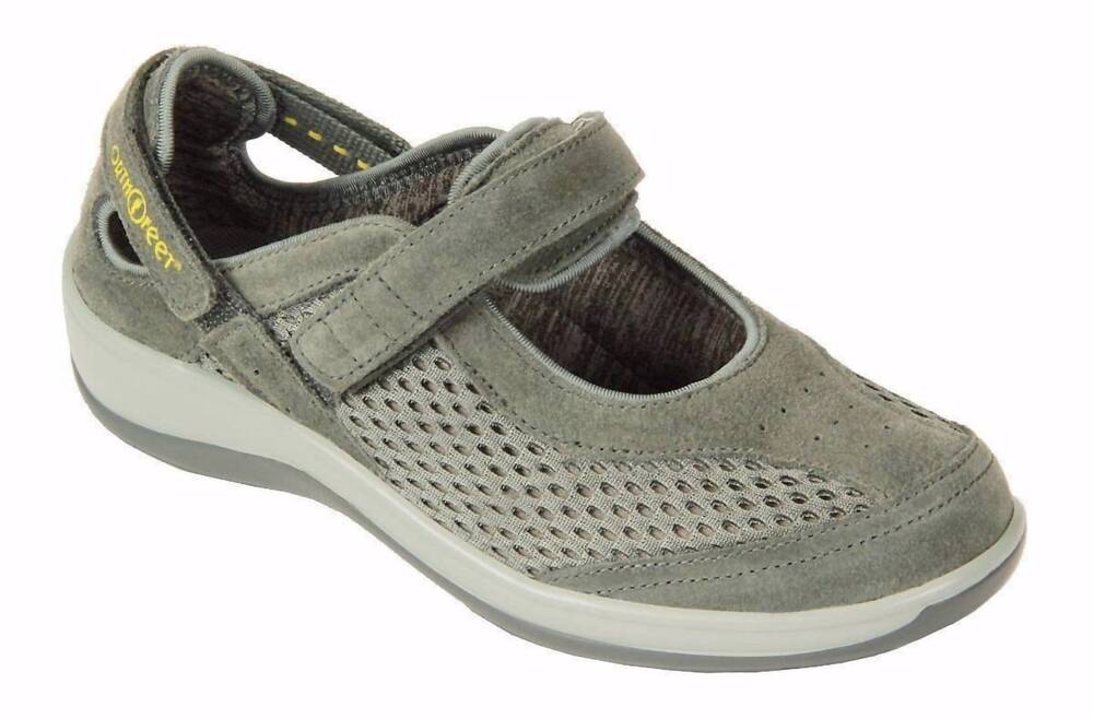 NEW ORTHOFEET women's sanibel mary jane shoe in gray